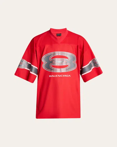 Balenciaga American Football T-shirt In Red