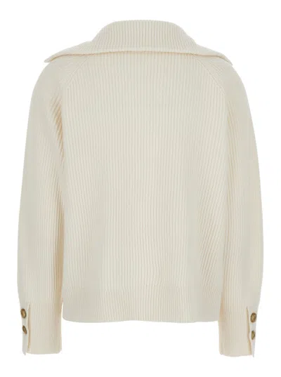 Brunello Cucinelli Long-sleeved Sweater In Neutral