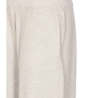 Brunello Cucinelli Vanise Sparkling Knitted Trousers In English Rib
