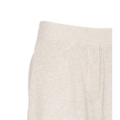 Brunello Cucinelli Vanise Sparkling Knitted Trousers In English Rib