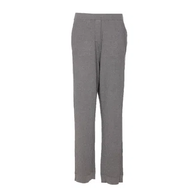 Brunello Cucinelli Flared Ribbed Texture Metallic Finish Trousers