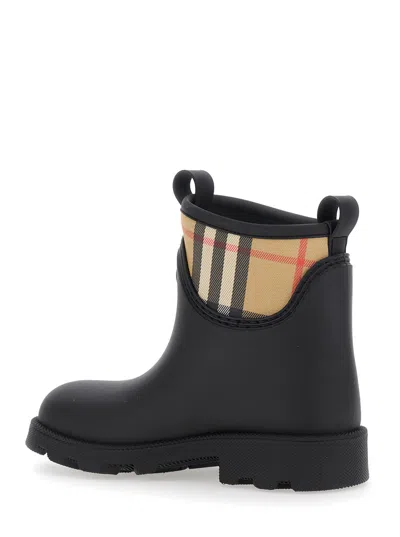 Burberry Women Black Rubber Marsh Stamp Ankle Boots