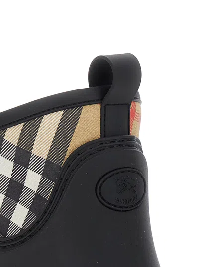 Burberry Women Black Rubber Marsh Stamp Ankle Boots