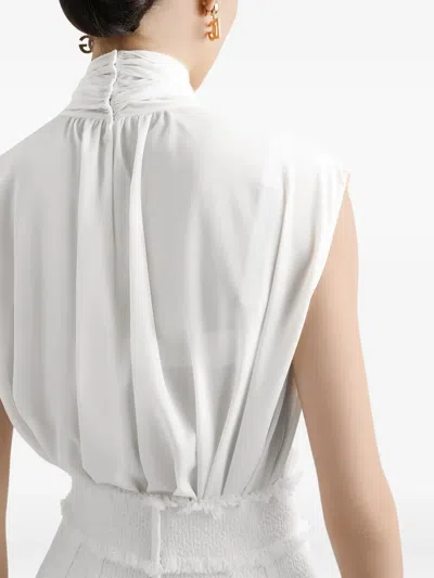 Dolce & Gabbana Silk Blouse In White