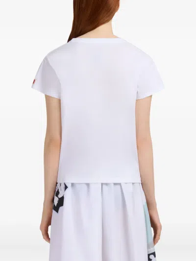 Marni Graphic Print T-shirt In White