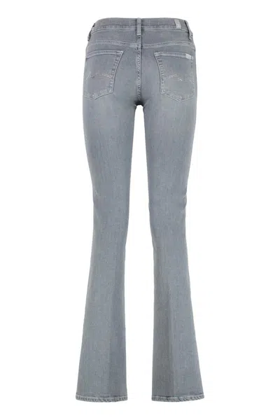 7 For All Mankind High-rise Bootcut Jeans In Gray