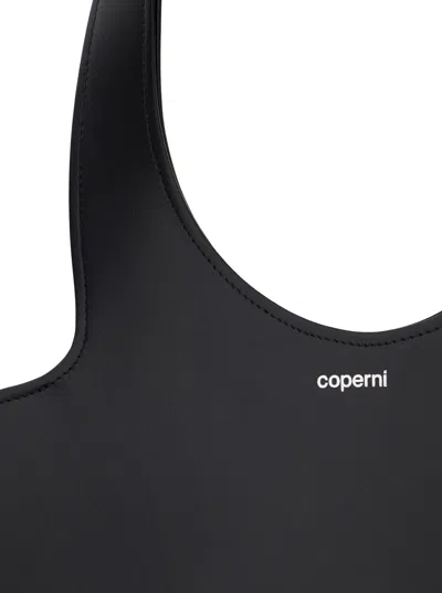 Coperni Heart-shaped Black Bag With Adjustable Shoulder Strap In Black