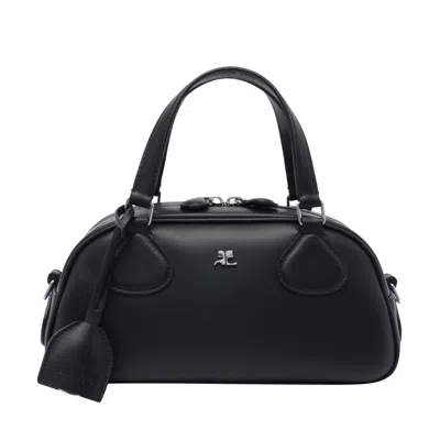 Courrèges Courreges Pre Friday Leather Bowling Bag In Black