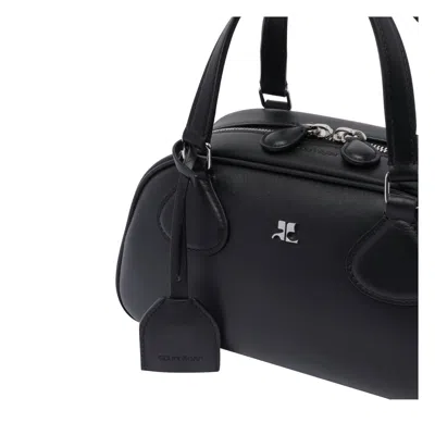 Courrèges Courreges Pre Friday Leather Bowling Bag In Black
