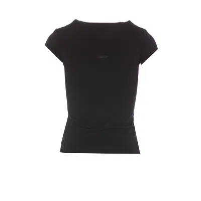 Diesel T-angie Cotton Crew-neck T-shirt In Black