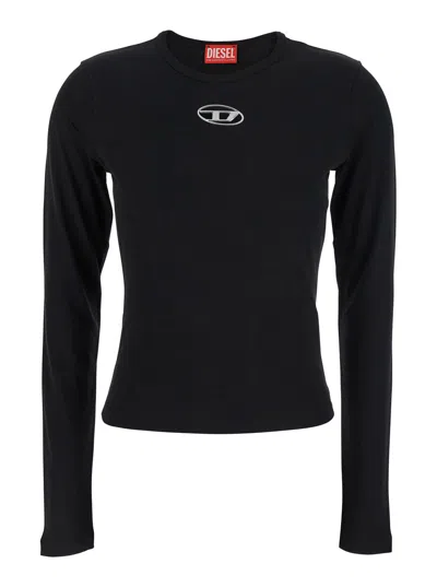 Diesel T-uncutie-long-d T-shirt In Black