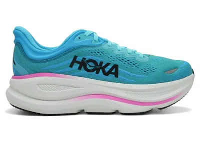 Pre-owned Hoka Bondi 9 (women's) Sneakers In Skyward Blue/neon Fuchsia In Multi