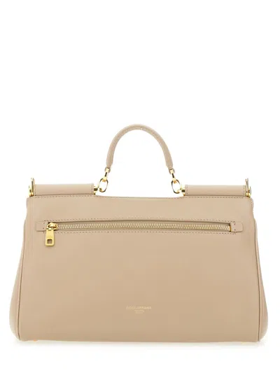 Dolce & Gabbana Grey Leather My Sicily Handbag