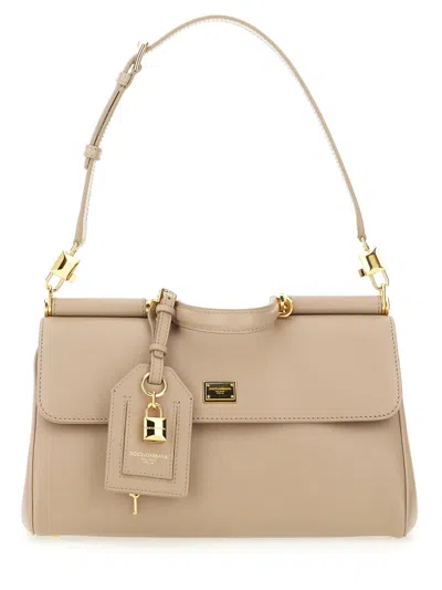 Dolce & Gabbana Grey Leather My Sicily Handbag