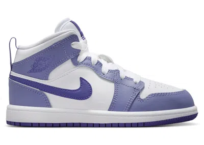 Pre-owned Jordan 1 Mid Sneakers In Dusty Amethyst/white/court Purple In Multi