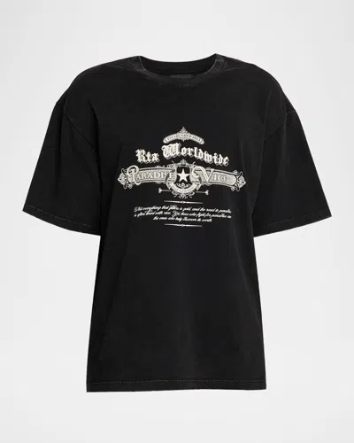 Rta Men's Colin Logo Script Oversized T-shirt In Black