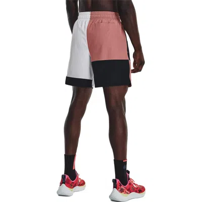 Under Armour Curry Woven 7 Inch Basketball Shorts 'black Pink White' In Brown
