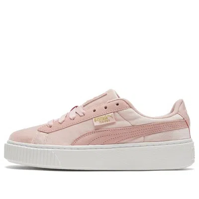 Puma (wmns)  Platform Velvet Pink/white Low Casual Board Shoes