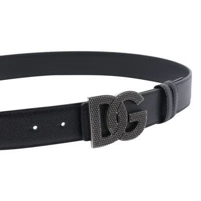Dolce & Gabbana Dolce&gabbana Men Reversible Dg Logo Belt In Blue