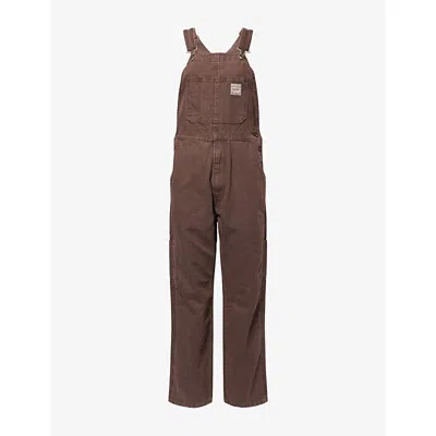 Levi's Womens Crackin Bracken Logo-patch Straight-leg Cotton Jumpsuit