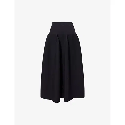Cfcl Fcl Womens Black Pottery Flared Knitted Midi Skirt In Black