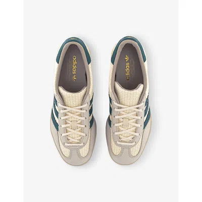 Adidas Originals Womens Cream White Preloved Tea Gazelle Indoor Suede And Knitted Low-top Trainers Eur 40.5 / 7.5 Uk