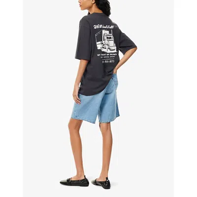 Levi's Womens Phantom Hauling Graphic-print Cotton T-shirt