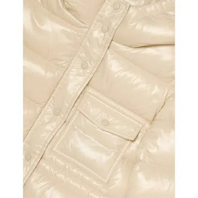 Moncler Natural Dacca Hooded Padded Shell Parka 4-14 In Neutral