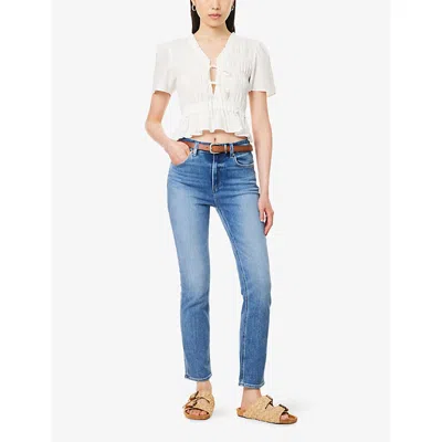 Paige Womens Showtime Gemma High-rise Stretch-denim Blend Jeans In Blue