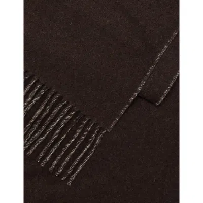 Jacquemus Womens Multi-brown L'echarpe Wool-knitted Fringed Scarf