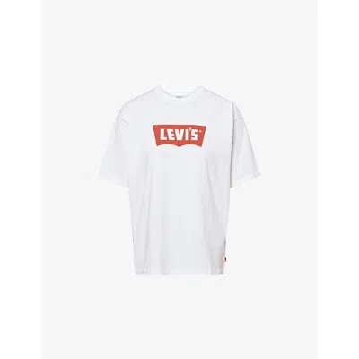 Levi's Womens Vintage Chili Oil White Vintage Logo Graphic-print Cotton T-shirt