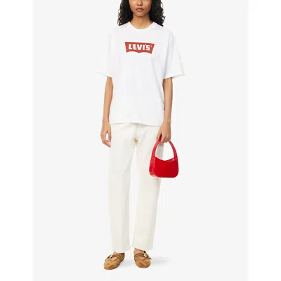 Levi's Womens Vintage Chili Oil White Vintage Logo Graphic-print Cotton T-shirt