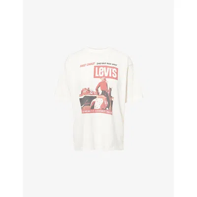 Levi's Womens First Choice 1 Egret Vintage Logo Graphic-print Cotton T-shirt Xl