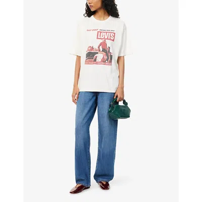 Levi's Womens First Choice 1 Egret Vintage Logo Graphic-print Cotton T-shirt Xl