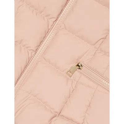 Moncler Light Pink Boedette Hooded Padded Shell Jacket 4-14 In Pink