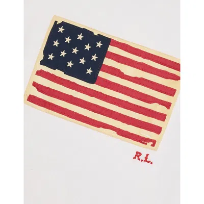 Polo Ralph Lauren Flag Cotton Jersey Tee In Blue