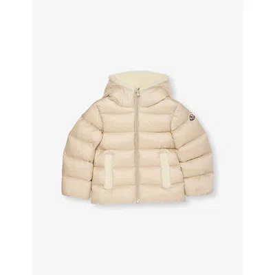 Moncler Miscellaneous Borgan Hooded Padded Shell Jacket 3 Months - 3 Year In Neutral