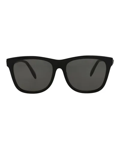 Pre-owned Alexander Mcqueen Squareframe Acetate Sunglasses In Black Black Grey (am0158sa/30006089/001)