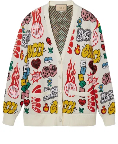 Gucci (wmns)  Cotton Wool Jacquard Cardigan 'multicolor'