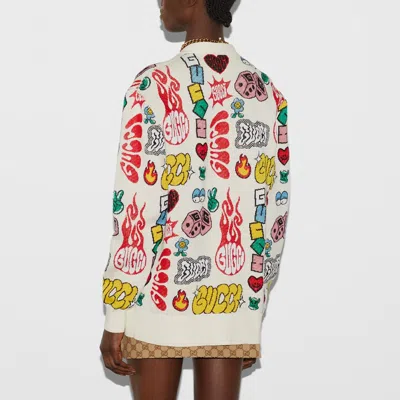 Gucci (wmns)  Cotton Wool Jacquard Cardigan 'multicolor'