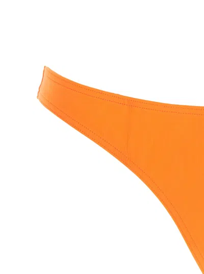 Eres Women 'tripon' Orange Bikini Bottoms With Low Rise In Tech Fabric Stretch Woman
