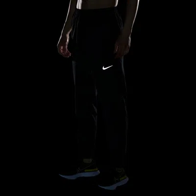 Nike Men's  Solid Color Woven Quick Dry Breathable Sports Pants/trousers/joggers Autumn Black In Black