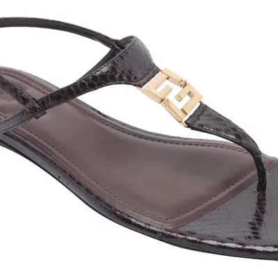 Fendi Brown Minimalist Sandals