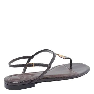 Fendi Brown Minimalist Sandals