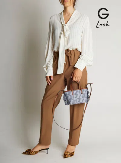 Fendi Women Mini Roll Tessuto Ff
