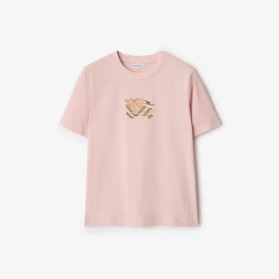 Burberry Ekd Check Cotton T-shirt In Pattern