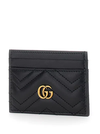 Gucci Gg Marmont Card Case In Black