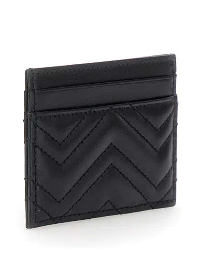 Gucci Gg Marmont Card Case In Black