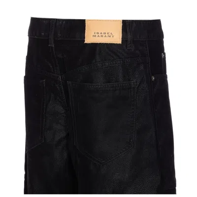Isabel Marant Étoile Womens Black Kelvina Wide-leg Faux-leather Trousers In Black