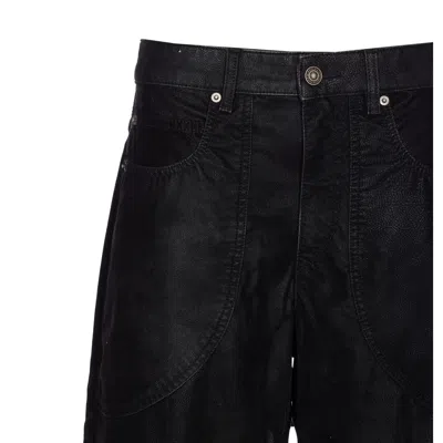 Isabel Marant Étoile Womens Black Kelvina Wide-leg Faux-leather Trousers In Black